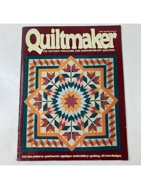 Quiltmaker Magazine Fall/Winter 1984 Full Size Patterns Embroidery Quilting